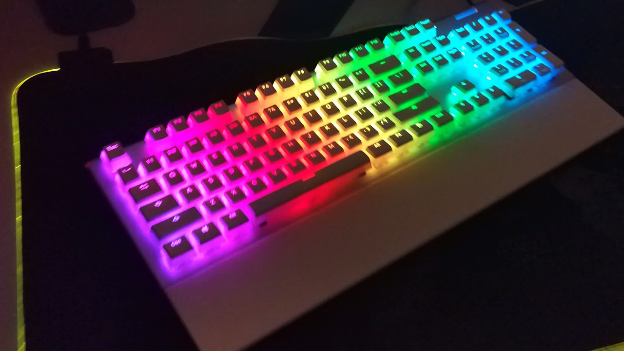 SPC Gear GK650K Onyx White Pudding RGB Kailh RED - YouTube