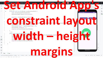 How to set the width/ height and margins in constraint layout using layoutParams of Android App?