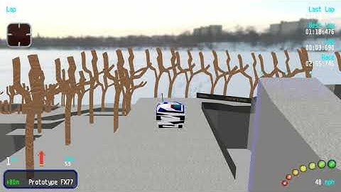 Re-Volt Custom Track Skiing Paradise by ducsekbence, 16 Cars 4 Laps & Pickups!