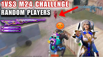 1VS3 M24 CHALLENGE | ONLY SNIPER TDM MATCH | RANDOM PLAYERS + surajgaming9486???