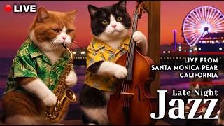  On Air Santa Monica Pier Jazz  Smooth Sleep U0026 Relax Night   Jazz Meowlody