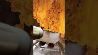 sand blasting for cleaning rust #metalwork