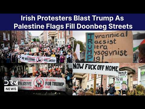 "Trump Out!" — Angry Protesters Confront Trump's Visit In Doonbeg, Ireland | DRM News | AC1F