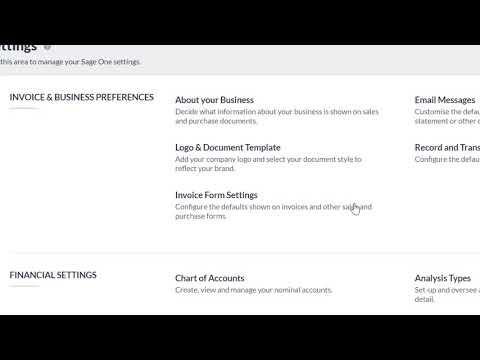 Sage Business Cloud Accounting (formerly Sage One) UK and Ireland - Invoice settings