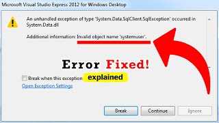How to fix Invalid object name error in Visual Studio C#.NET Final Project
