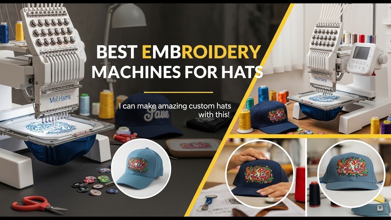 TOP 5 Best Embroidery Machines For Hats 2026 | Embroidery Machines For Hats You Can Actually