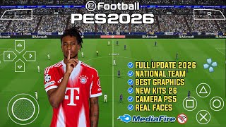eFootball PES 2026 PPSSPP Android Offline Terbaru Full Update Real Face HD &amp; Career Mode Camera PS5