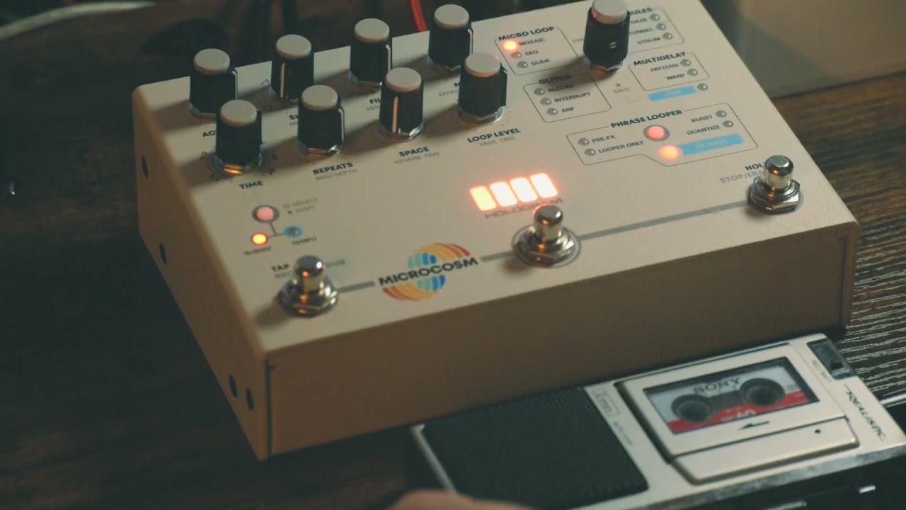 Hologram electronics - Microcosm Looper speed control/ ambient track using microcassette