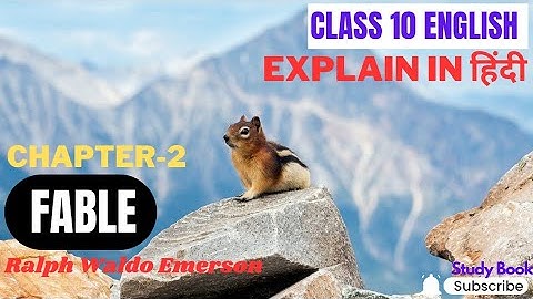 Fable|class 10 English poem Fable|Ralph Waldo Emerson|explain in हिंदी|#wbbseclass10 |Study Book
