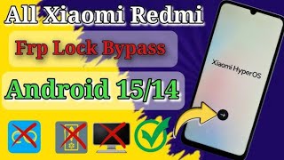 Redmi 12 | 12 5g FRP Unlock (Hyperos) | poco mi Frp Bypass 2026 | Google Account Remove Without PC