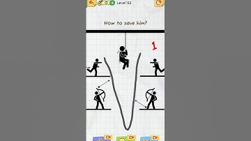 draw 2 save ll level 52 ll rescue the man ll #shorts