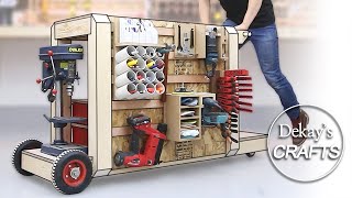 목공 작업대 & 롤링 카트 워크벤치 / Mobile Storage Workbench & Heavy Duty Rolling cart [DIY WOODWORKS]