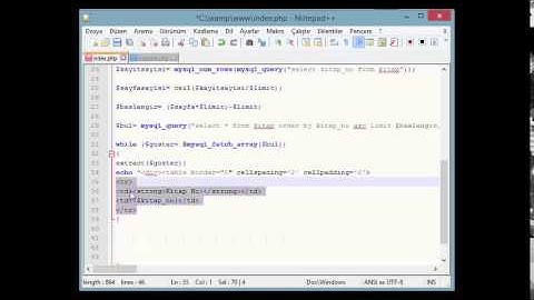 26  Php ile Sayfalama Yapımı