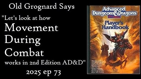 AD&D 2nd Edition: How Movement During Combat Works