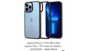 Spigen Ultra Hybrid TPU + PC Case Matte Black for Apple iPhone 13 Pro Max