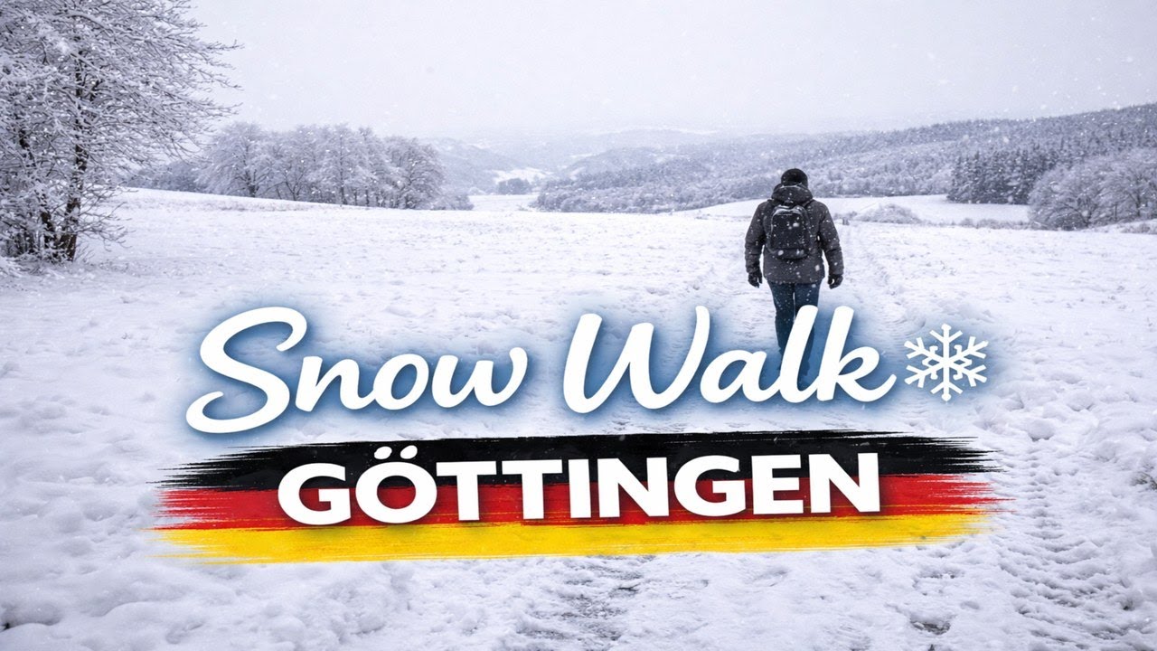 Snow Walk in Göttingen, Germany ❄️ | Raw Winter Sounds | Unheard Germany