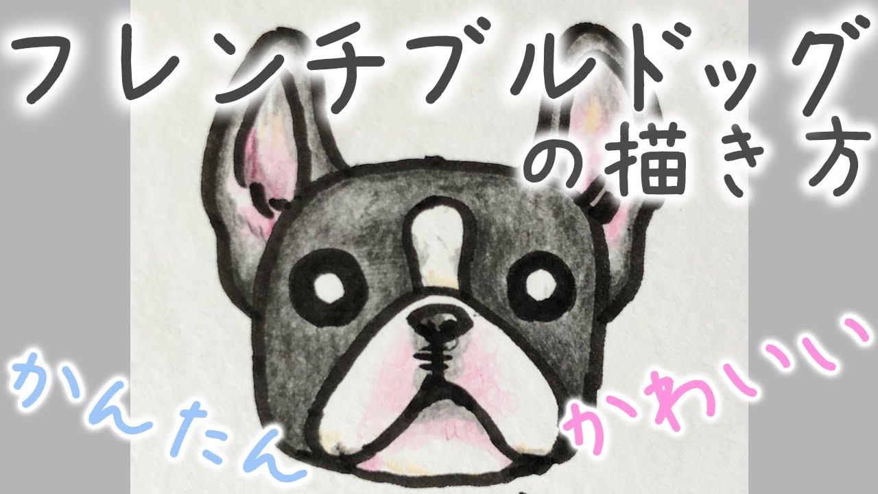 犬のイラスト 可愛い パグの描き方 犬の絵 Youtube