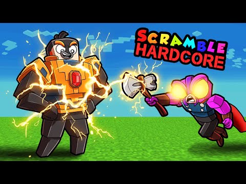 CRAFTING THANOS ARMOR in Scramble HARDCORE! (Minecraft)