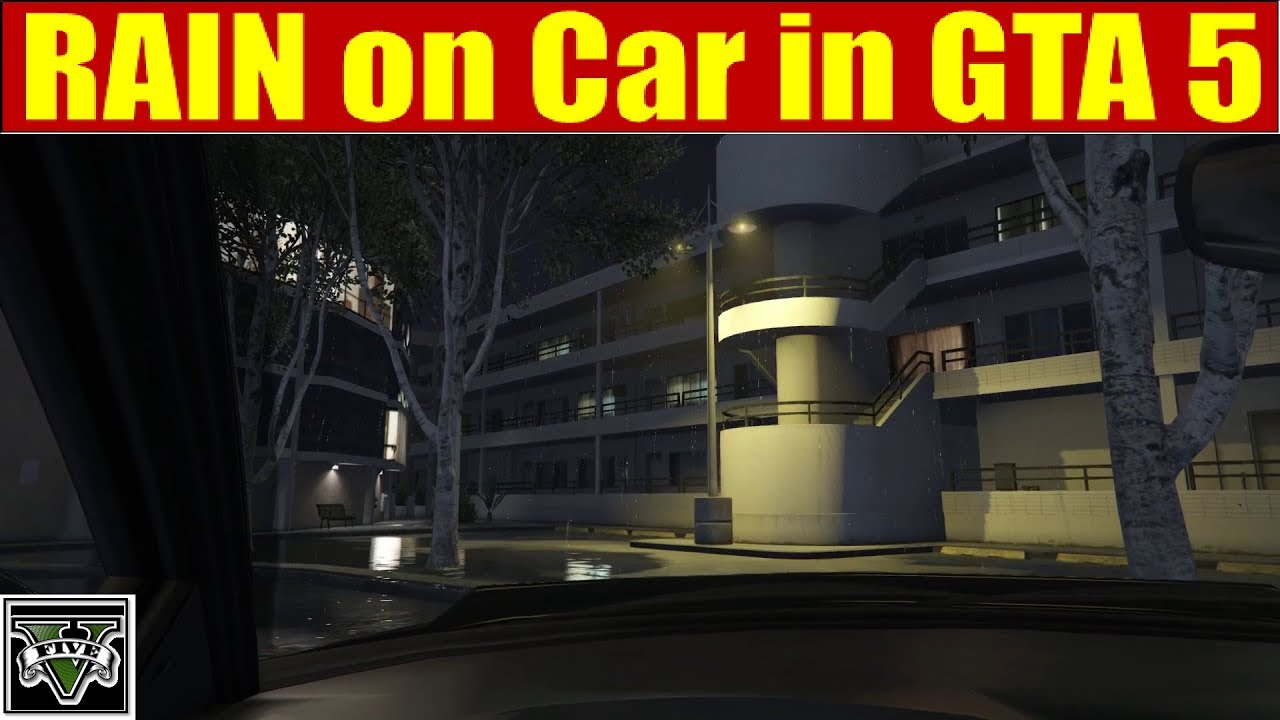 RAIN on Car in GTA 5 - 2 hours for SLEEPING, RELAXING SOUND