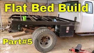 HOW TO BUILD A FLAT BED FOR A PICKUP TRUCK SILVERADO 3500HD PART 5 DIY FLATBED DUALLY TRUCK BED