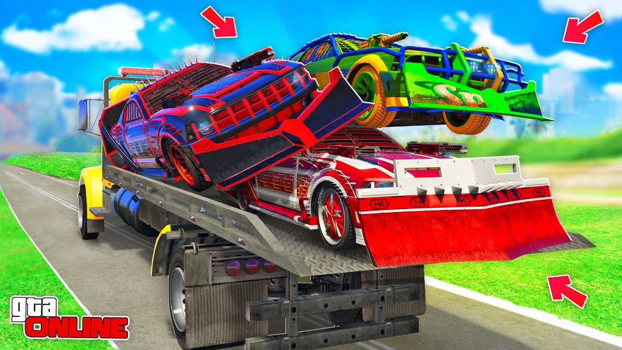 УГНАЛ КУЧУ ДОМИНАТОРОВ НА ИСПЫТАНИЯ! БИТВА ЭВАКУАТОРОВ В ГТА 5 ОНЛАЙН ...