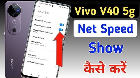 How to show net speed Vivo v40 5g/Vivo v40 5g me data speed kaise dekhe/network speed setting