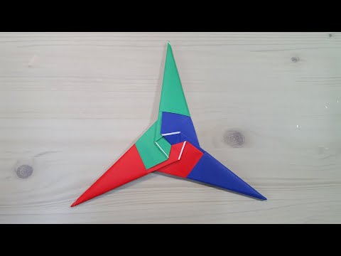 Origami 종이접기 (닌자 표창 <strong>수리검</strong>) 색종이접기 페이퍼 크래프트 おりがみ pliage de papier 折纸 оригами 摺紙 折り紙 اوريغامي