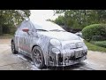 Polishing Heavily Swirled Black Paint on Fiat Abarth - Exterior Detailing and Cleaning