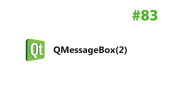 C++ Qt 83 - QMessageBox(2)