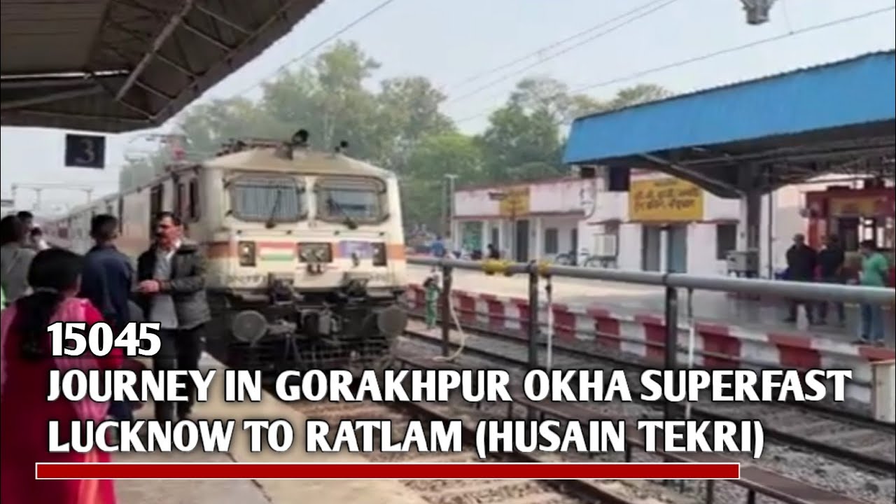Train Journey in 15045 Gorakhpur Okha Superfast Express Lucknow To ...