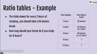 5-2: Ratios and rates in tables & graphs
