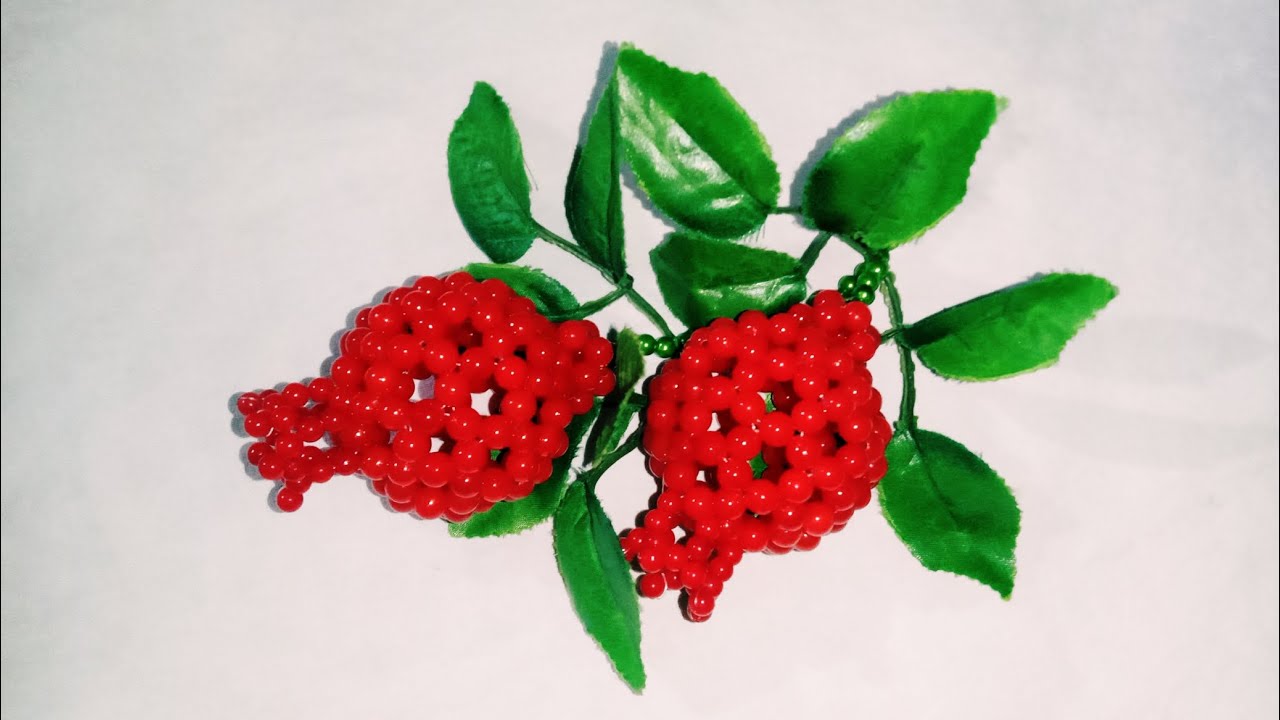 পুতির তৈরি ডালিম / পুতির কাজ / putir dalim / homemade work / pearl accessories /