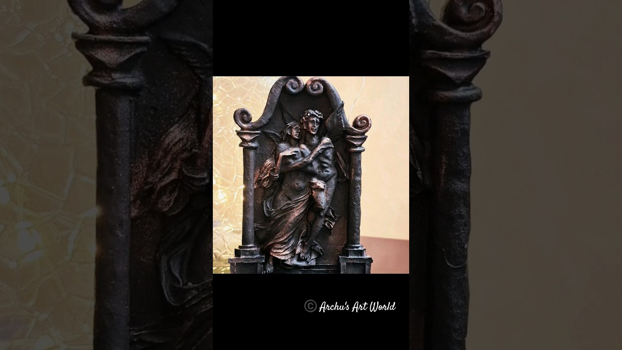 DIY Eco-Friendly Resin Art with antique bronze effect | Pouring and demolding 