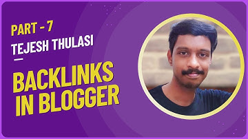 How to add Backlinks in Blogger Tamil