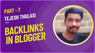 How to add Backlinks in Blogger Tamil
