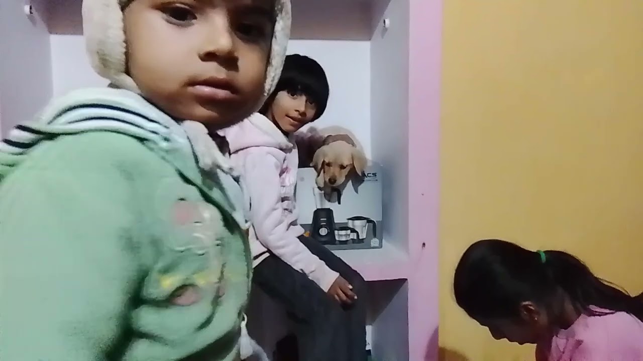 Dog ke sath bacchon ki Masti 😊😊😊♥️😊