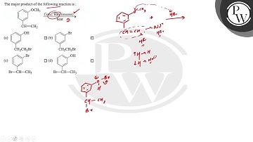 The major product of the following reaction is : Conc. HBr (excess) ⟶ (a) (b) (c) (d)