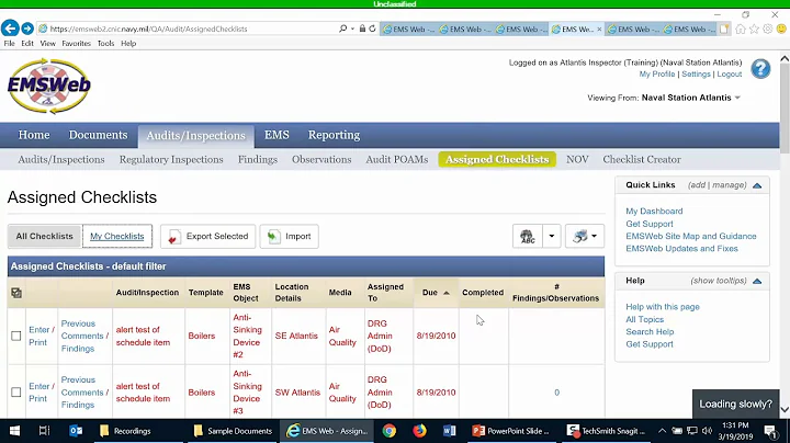 Session 17 - Filling Out Checklists