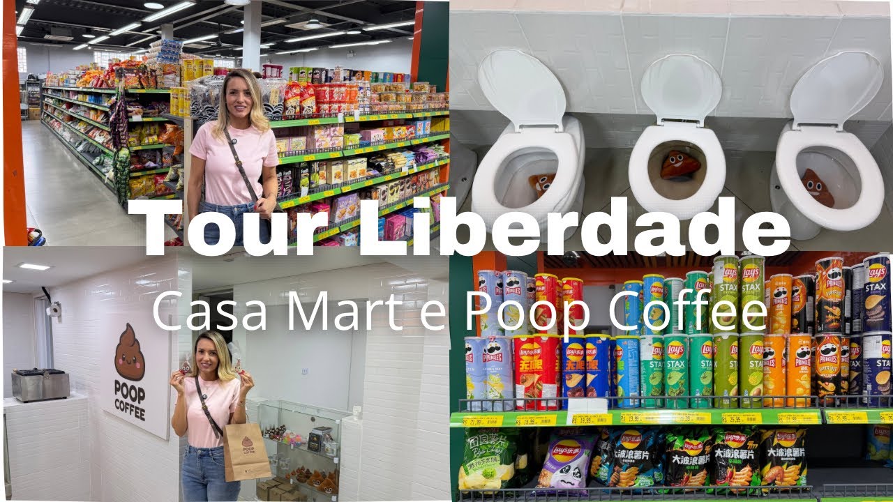 TOUR NA LIBERDADE SP 🏮✨ Achados no mercado oriental e um café diferente! | Casa Mart + Poop Coffee