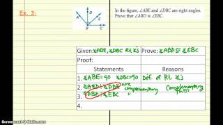 2-8 Proving Angle Relationships