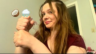 ASMR Test… Coconut rain 🥥 🌧️