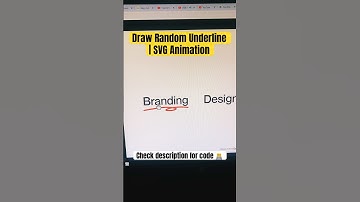 Random SVG Underline Animation #svg #js #cssanimation #shorts