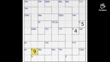 9X9 Mathdoku Solution 11 Jul 20 240am