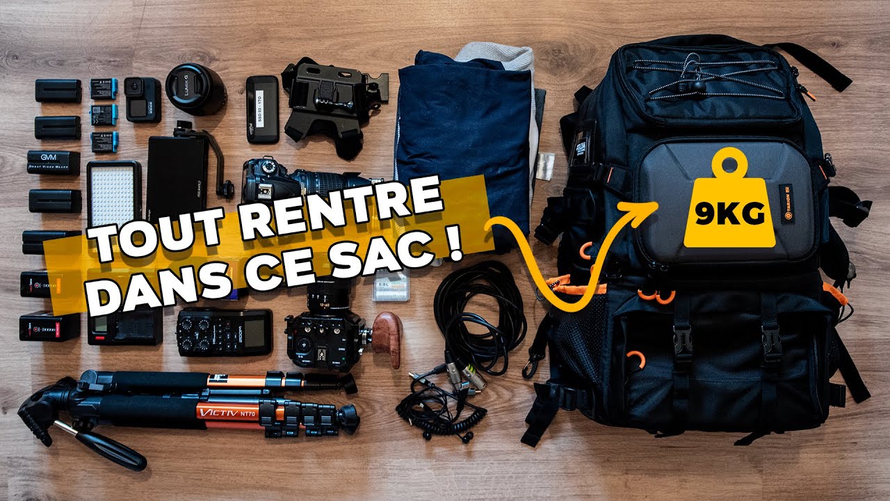 Tout mon MATÉRIEL VIDÉO rentre dans CE SAC à dos TARION Pro ! (9 kg de Caméra, Micro, trépied, ...)