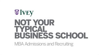 Ivey MBA Admissions