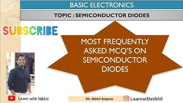 MCQS on DIODES | Basic Electronics | Learn with Nikhil