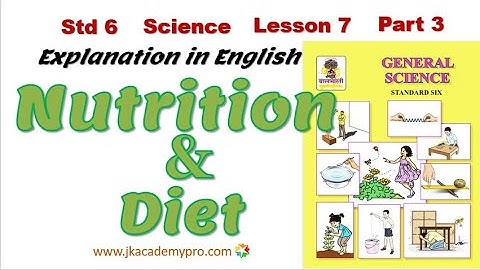 Std 6 Science Lesson 7 Nutrition & Diet Part 3 class 6 chapter 6 Explanation in English SSC Board