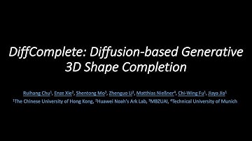 The video of ``DiffComplete: Diffusion-based Generative 3D Shape Completion