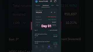mutual fund portfolio return groww app!! Day01#groww #mutualfund #sip#investing