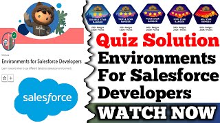 Environments for Salesforce Developers | Salesforce Trailhead | Quiz Solution